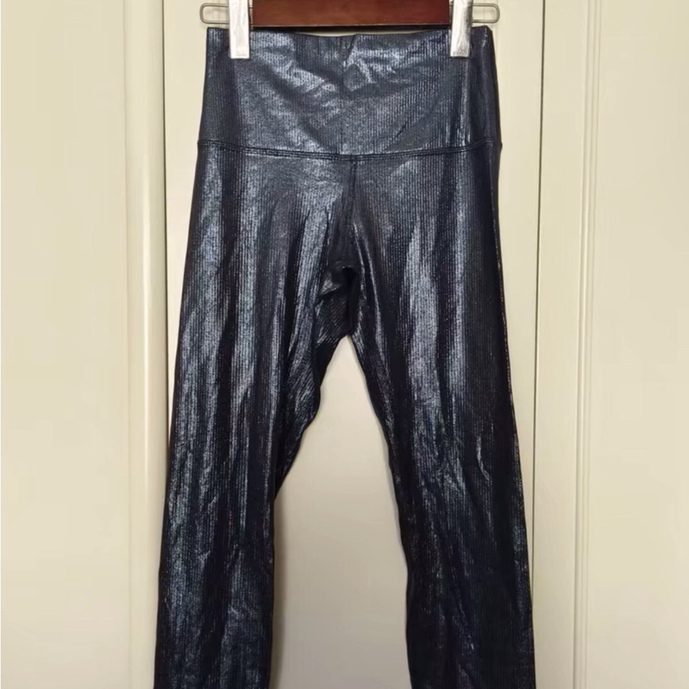 Metallic Black Leggings